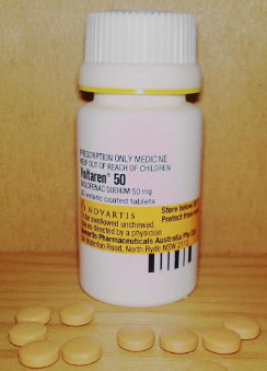 Voltaren, a common non-steroidal anti-inflammatory drug